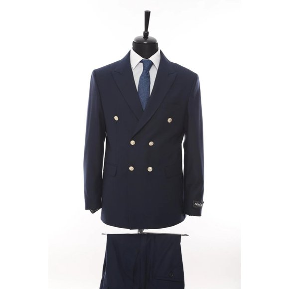 Derman Navy Royal Series Double Breasted Suit - Picture 1 of 6